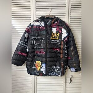 Jean Michel Members Only Graphic Jacket Size Large